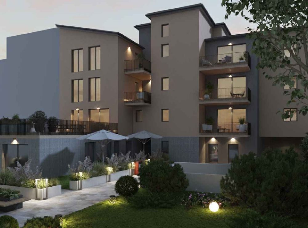 Rendering del giardino e del corpo interno